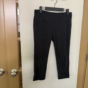 Athleta Women's Large Black Athletic‎ Work Out Gym Yoga Running Capri Leggings